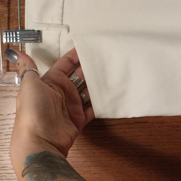 CALVIN KLIEN BRAND WHITE STRETCHY STRAIGHT LEG pants size 12 - Picture 7 of 17